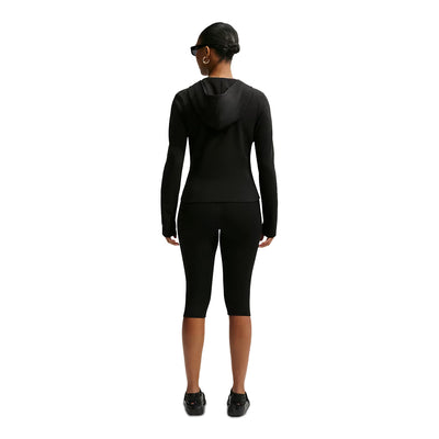 Women's Nike Sportswear Chill Knit Slim Long-Sleeve Full-Zip Top Black/Black/White IM8379-010