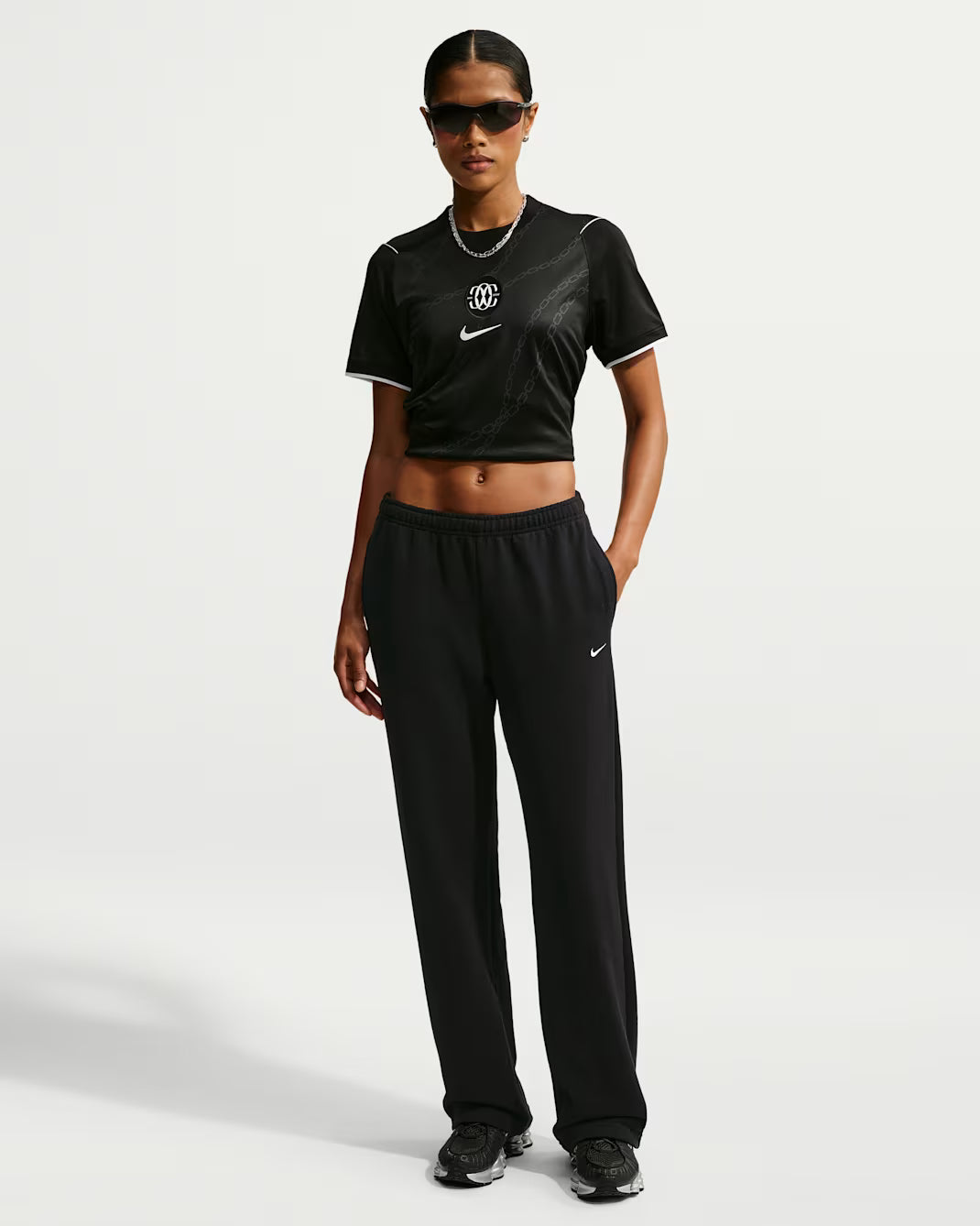 Nike Studio Fleece Lightweight "French Terry" Women's Mid-Rise Open-Hem Pants
