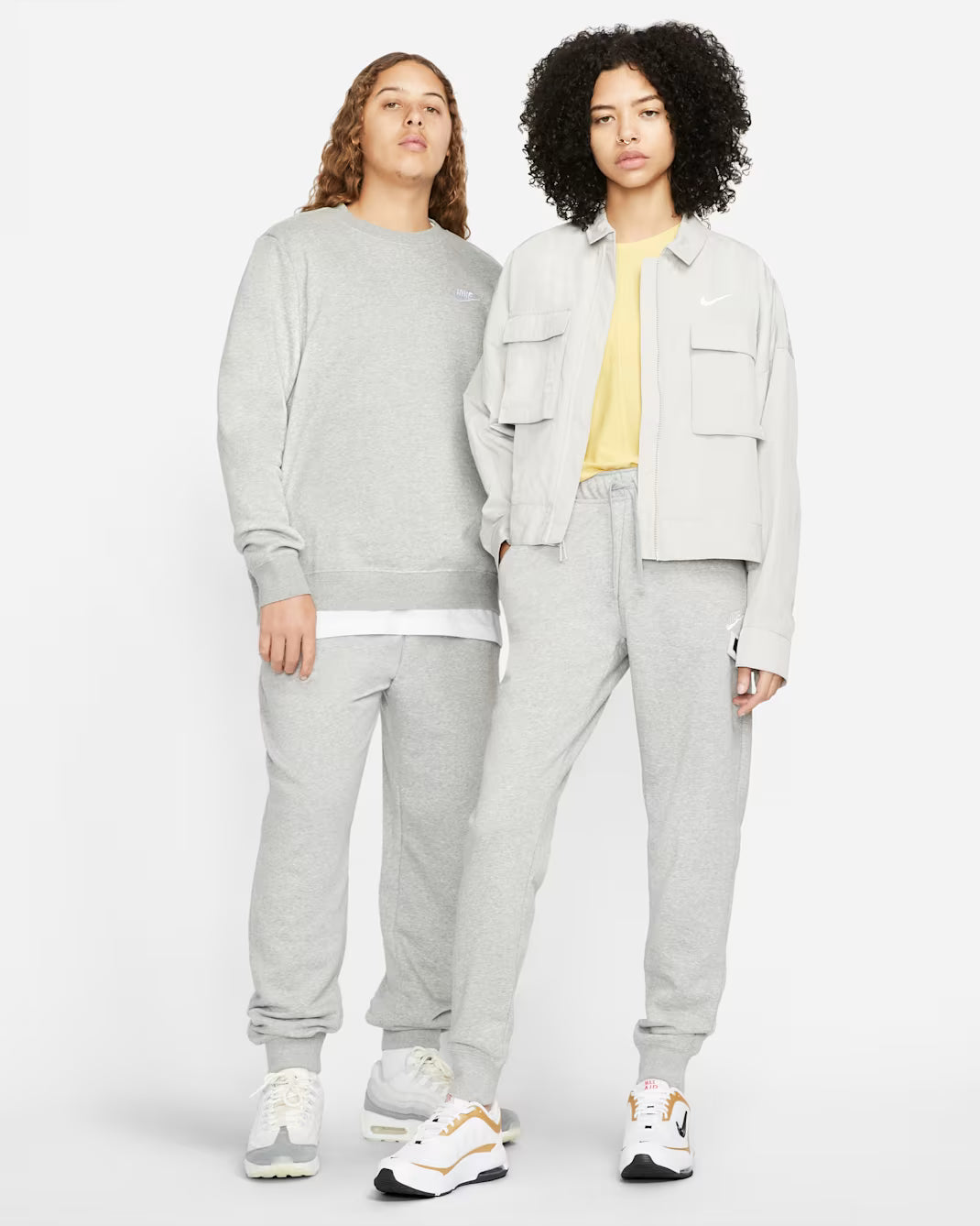 Women's Nike Sportswear Club Fleece Dark Grey Heather/White DQ5174-063