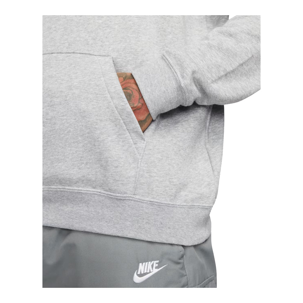 Women's Nike Sportswear Club Fleece Pullover Hoodie Dark Grey Heather/White DQ5793-063