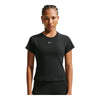 Women's Nike Sportswear Tight Ribbed Short-Sleeve T-Shirt - Black