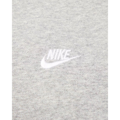 Men's Nike Club Fleece Pullover Hoodie - Dark Grey Heather/Light Smoke Grey/White 7