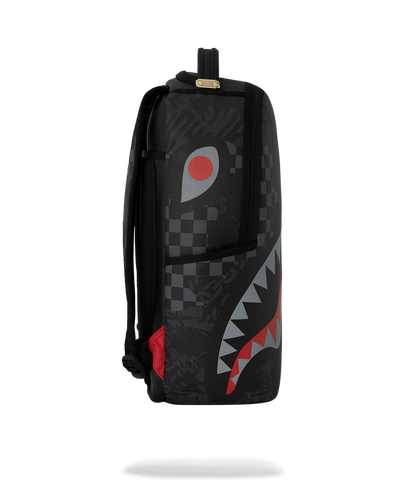 Sprayground 4AM Black & Red Shark Backpack