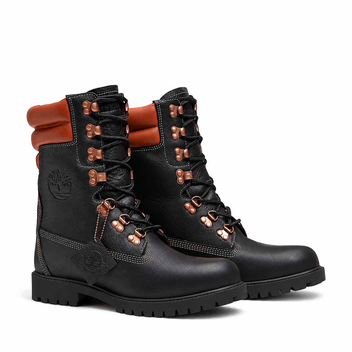 Men's Timberland® Heritage Waterproof Super Boot Black Full-Grain/Rust tb0a2qecame