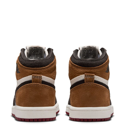 Air Jordan 1 Retro High OG Little Kid's Love Letter Shadow Brown/Shadow Brown-Soft Pearl-Light British Tan-Team Red FD1412-201