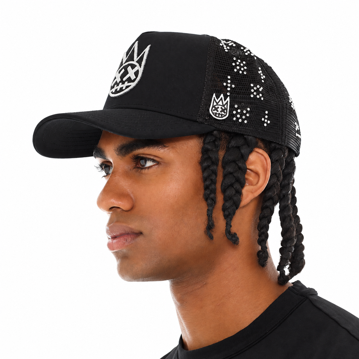 Cult of Individuality Crystal Logo Trucker Hat Black 626AC-CH79A-BLK