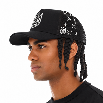 Cult of Individuality Crystal Logo Trucker Hat Black 626AC-CH79A-BLK