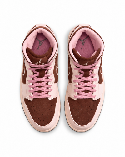 Women's Air Jordan 1 Mid SE Cacao Wow/Rust Pink/Pearl White IQ7607-200