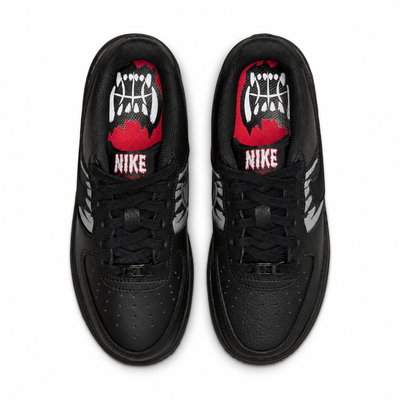 Big Kid's Nike Air Force 1 Black/University Red/Metallic Silver/Black IQ2241-001