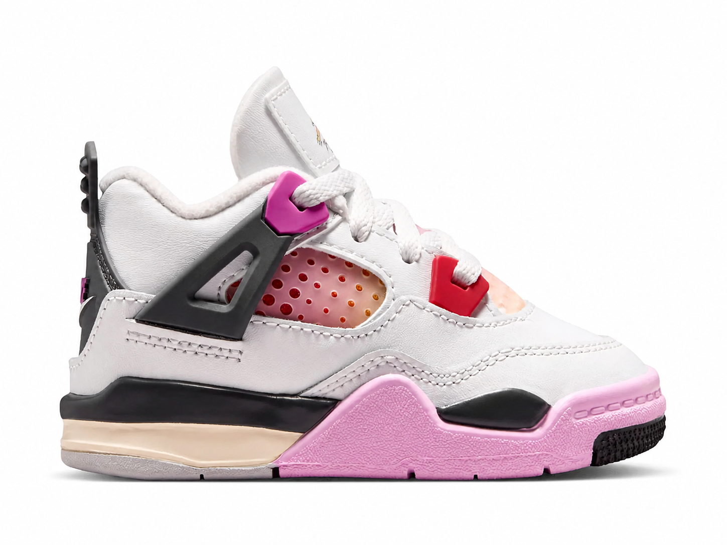 Toddler Air Jordan 4 Retro Comic Off White/Anthracite/Neutral Grey/Fire Pink/Light Arctic Pink/Muslin IO2364-100