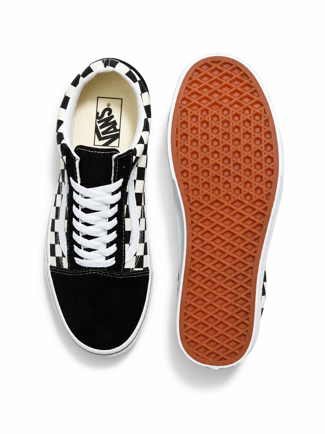 Men's Vans Old Skool Checkerboard Black/White vn0a38g1p0s