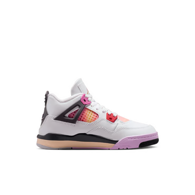 Little Kid's Air Jordan 4 Retro Comic Off White/Anthracite-Neutral Grey-Fire Pink-Light Arctic Pink-Muslin IO2363-100