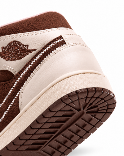 Women's Air Jordan 1 Mid SE Cacao Wow/Rust Pink/Pearl White IQ7607-200