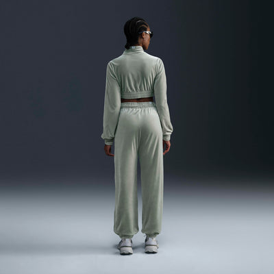Women's Nike Sportswear Collection Cropped Velour Full-Zip Top Jade Horizon/Sail/Sail FZ3679-370