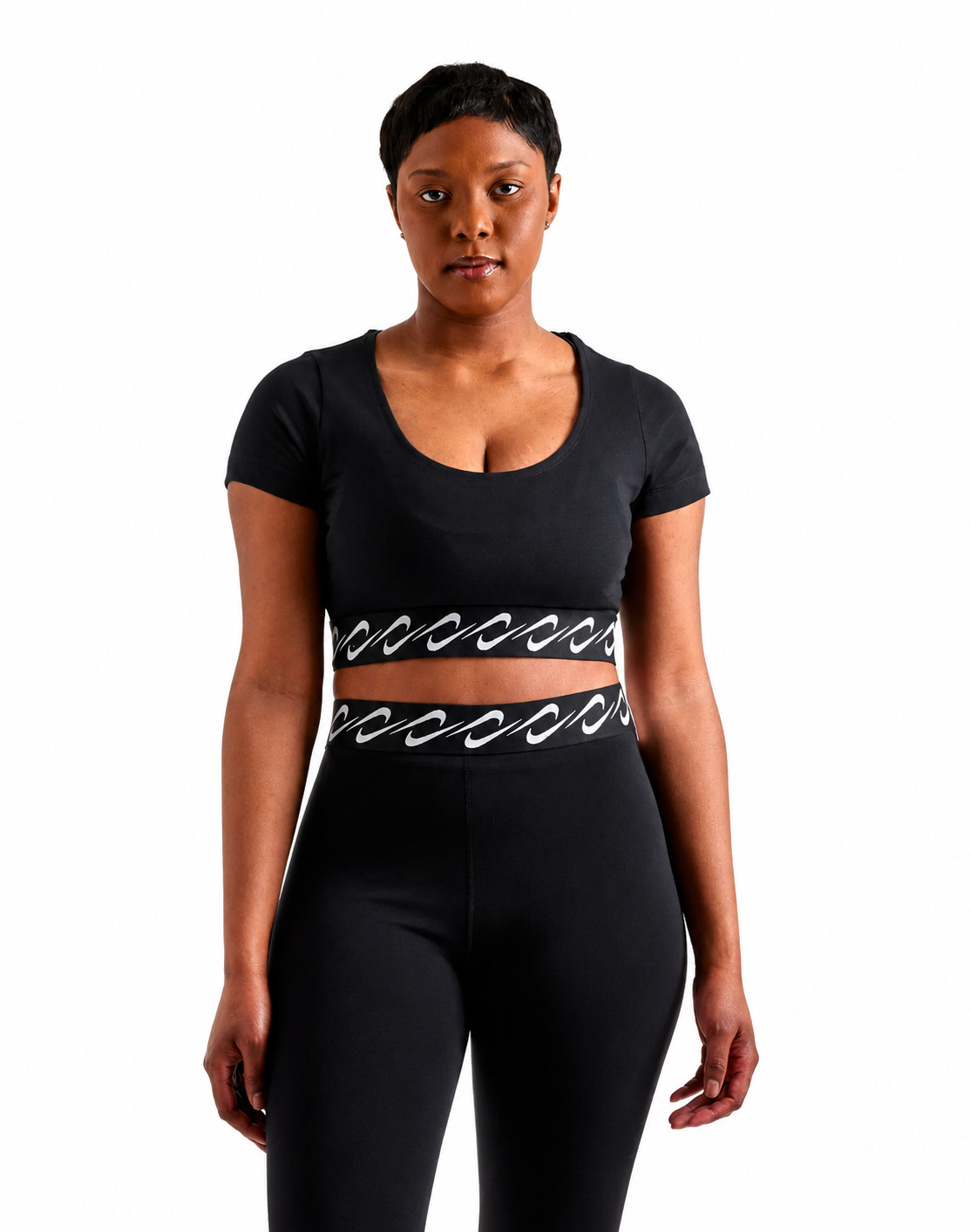 Women's Nike Sportswear Essential Swoosh Top Black FN3666-010