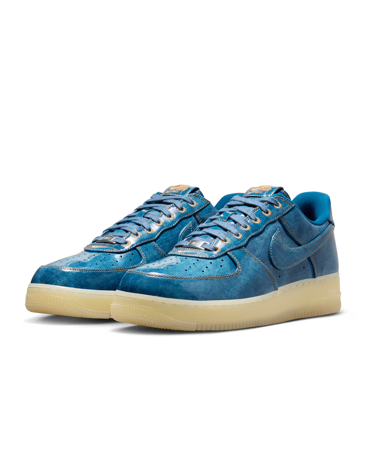 Men's Nike Air Force 1 Patent Denim Coastal Blue/Natural-Flax-Coastal Blue IM5757-400