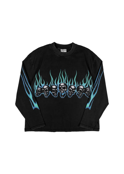 Men's Commons Anarchy Long Sleeve Tee Black ch5458-vntgbk