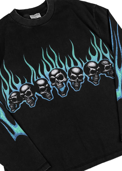 Men's Commons Anarchy Long Sleeve Tee Black ch5458-vntgbk