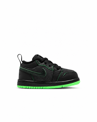 Toddler Jordan 1 Low SE Black/Scream Green/Dark Smoke Grey/Black IV5260-001