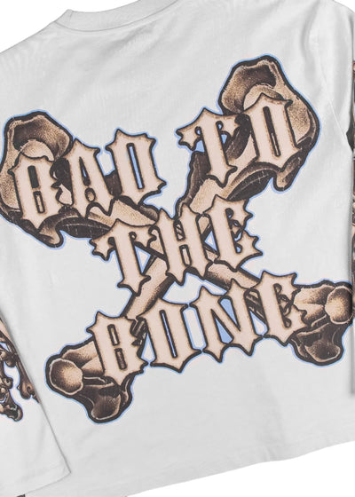 Men's Commons Bad to the Bone Long Sleeve Tee White ch5459-wht