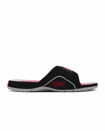 Men's Jordan Hydro 4 Retro Slides Black/Cement Grey/Fire Red 532225-005