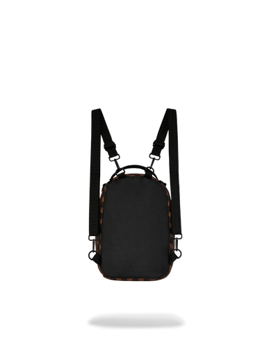 Sprayground Sharks In Paris Wtf Bubble Brown Check Mini Backpack