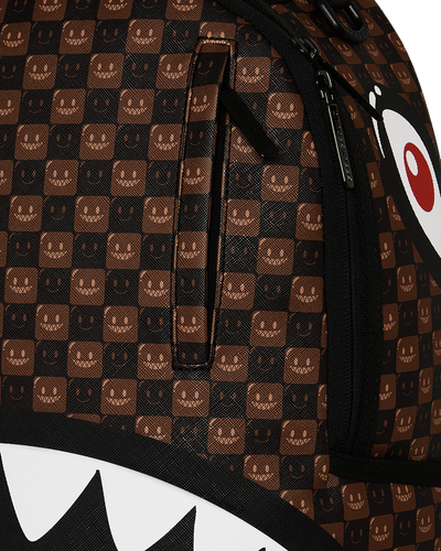 Sprayground Sharks In Paris Wtf Bubble Brown Check Backpack