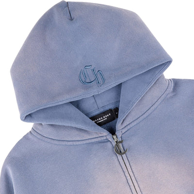 Men's Common Hype Zip Up Hoodie Blue ch3980-blue