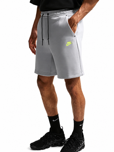 Men's Nike Tech Fleece Shorts Light Smoke Grey/Volt IM0693-077