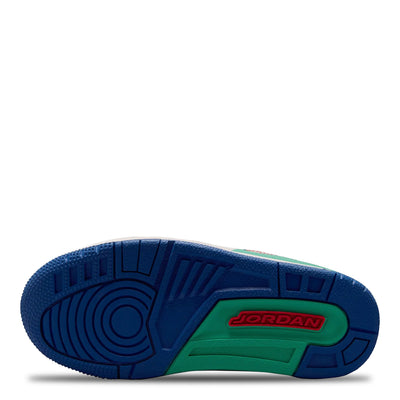 Little Kid's Air Jordan 3 Retro Play Your Way Chalk/Track Red/True Blue/Kinetic Green IO2074-100