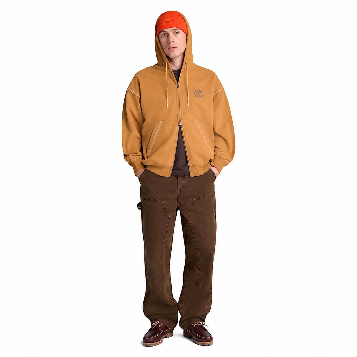 Men's Timberland Iconic Full-Zip Hoodie Wheat tbc0yhb0p47