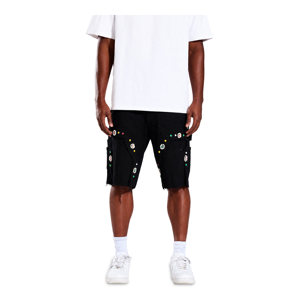 Men's Crysp Denim Shorts Black CRY-SUM26-021-JETBK