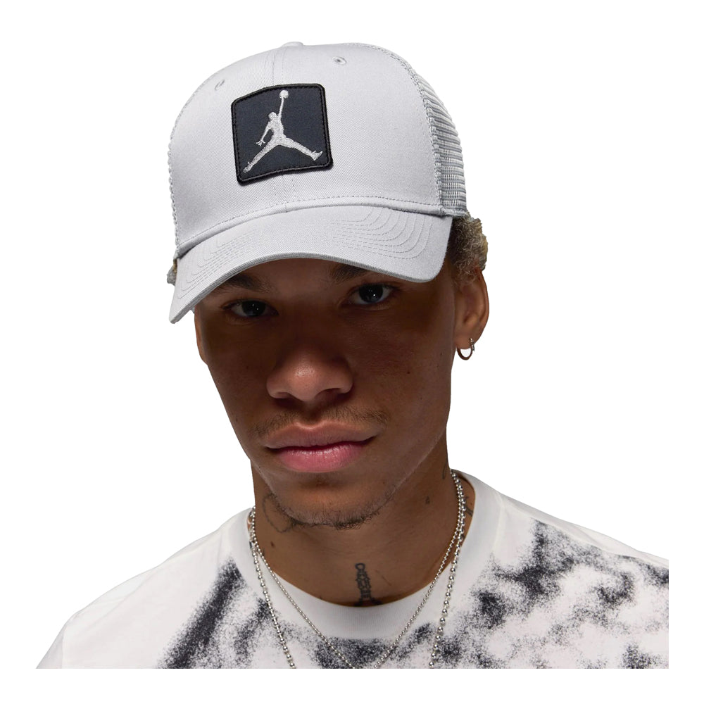 Unisex Jordan Rise Structured Trucker Cap - Grey & Black