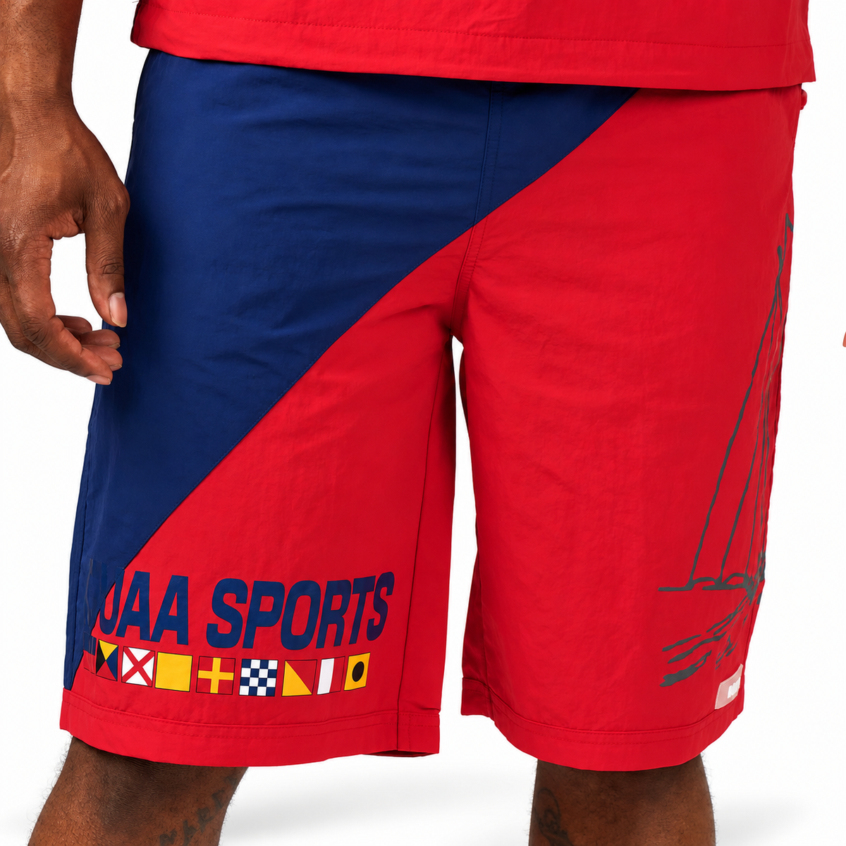 Men's Duaa Cruiser Short Red/Blue cruisersht-red