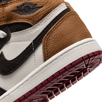 Air Jordan 1 Retro High OG Little Kid's Love Letter Shadow Brown/Shadow Brown-Soft Pearl-Light British Tan-Team Red FD1412-201