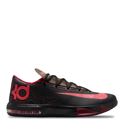 Men's Nike KD 6 Meteorology Black/Atomic Red-Medium Olive-Noble Red IM4409-001