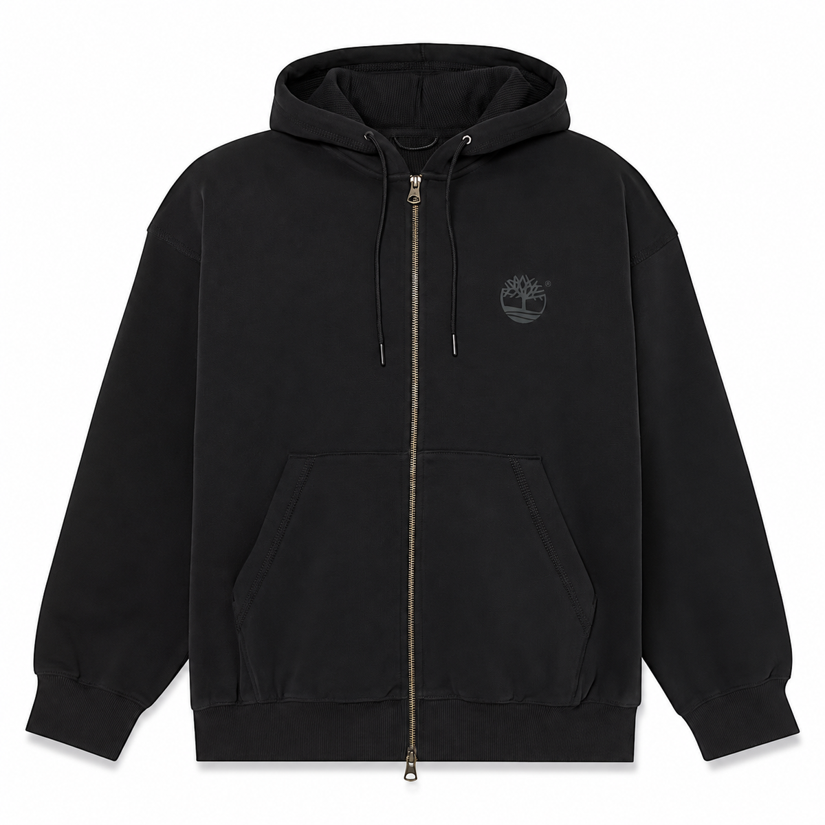 Men's Timberland Iconic Full-Zip Hoodie Black tbc0yhb0001