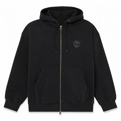 Men's Timberland Iconic Full-Zip Hoodie Black tbc0yhb0001