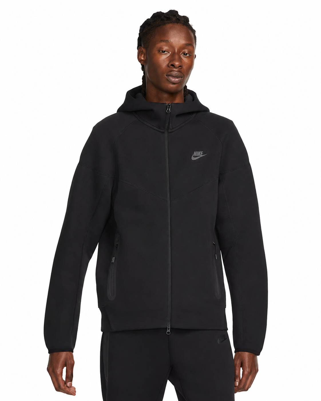 Men's Nike Sportswear Tech Fleece Windrunner Full-Zip Hoodie Black/Black II4587-365