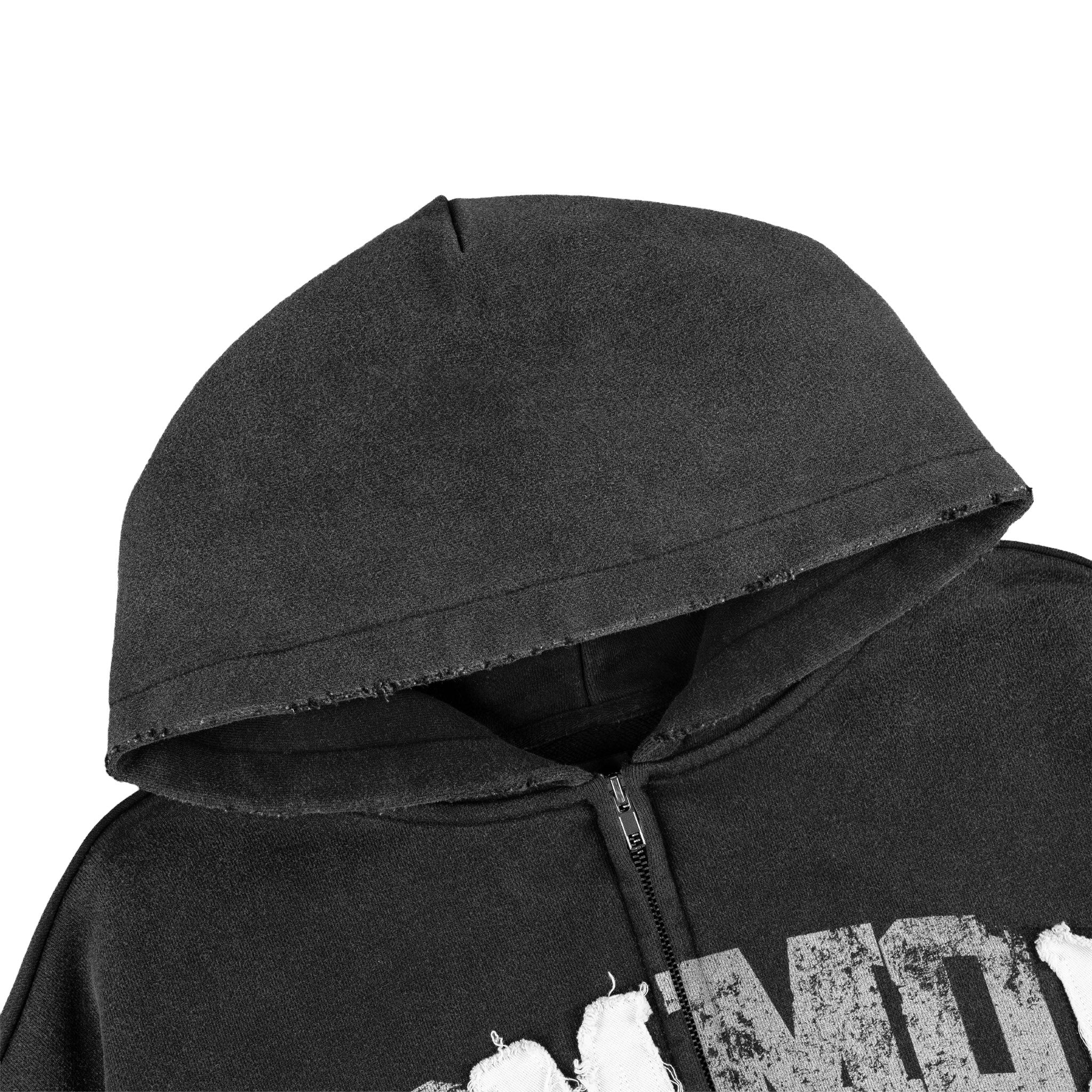 Men's Common Hype Varsity Zip Up Hoodie Black ch56484-blk
