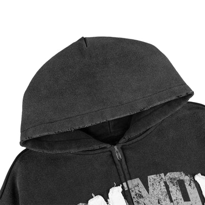 Men's Common Hype Varsity Zip Up Hoodie Black ch56484-blk