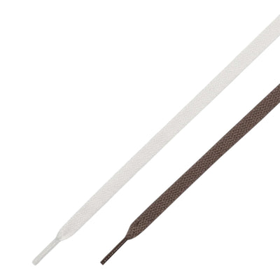 City Jeans replacement flat shoelaces in off-white and brown for Air Jordan 3 Retro sneakers