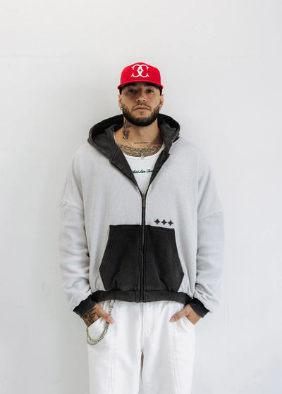 Men's Commons Reversible Thermal Zip Up Faded Black ch5650-fadeblk