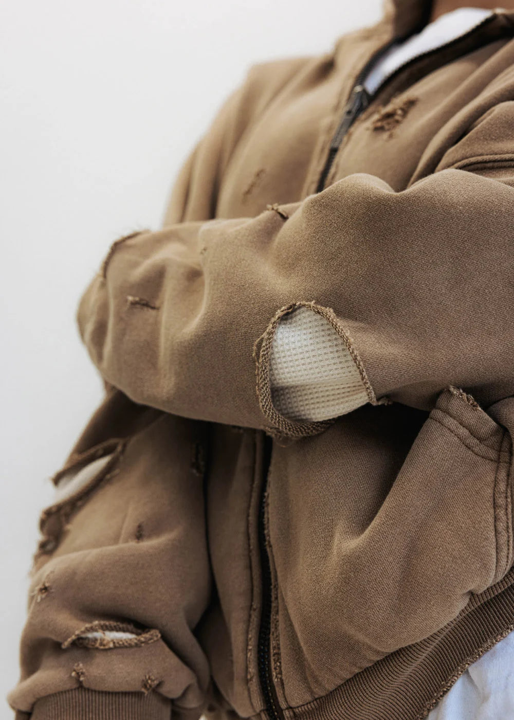 Men's Commons Reversible Thermal Zip Up Faded Brown ch5650-fadebrn