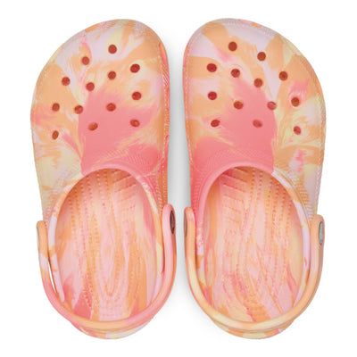 Crocs Kids' Classic Marbled Clog - Guava/Multi-Color 2