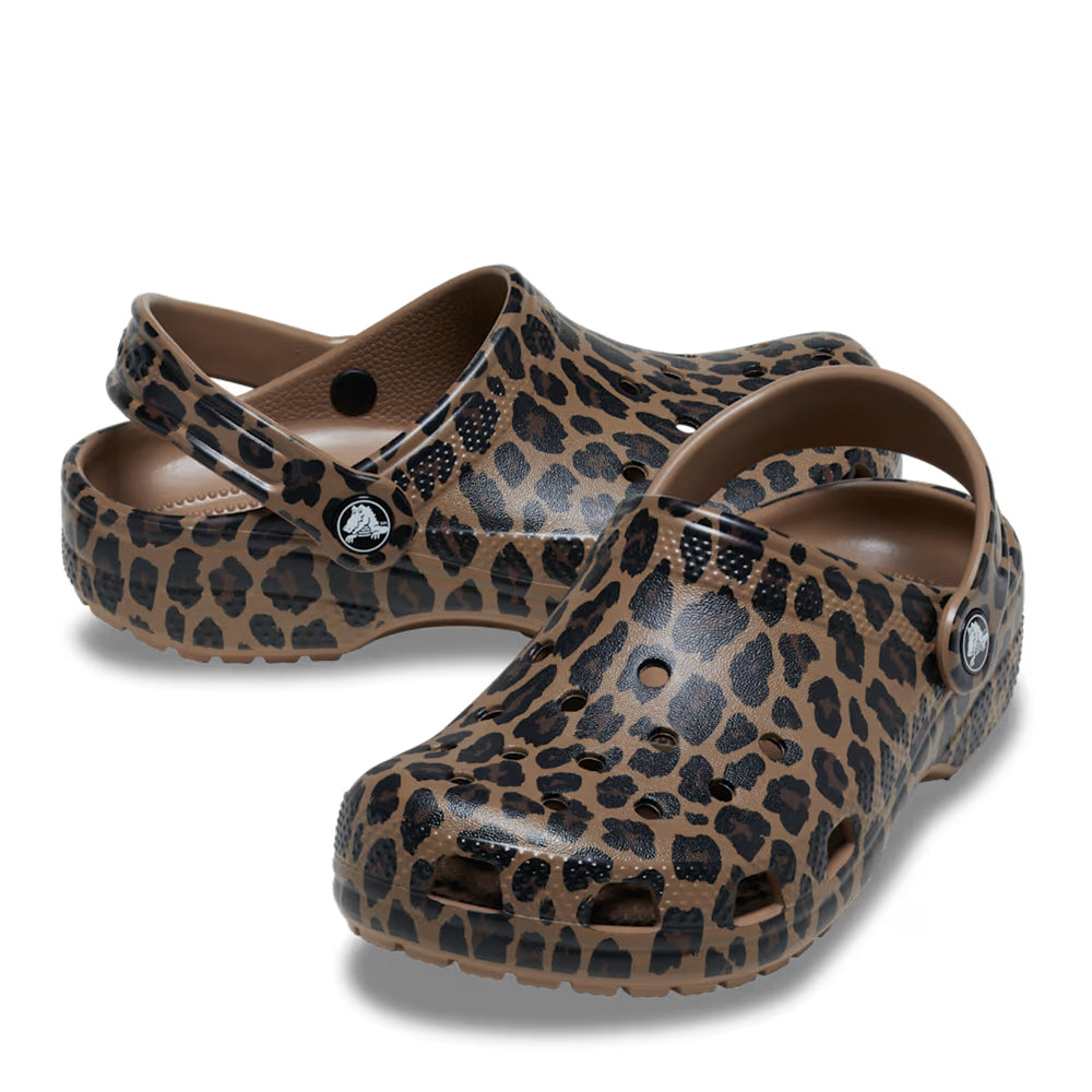 Crocs Kids Classic Animal Clog - Sepia/Leopard 5
