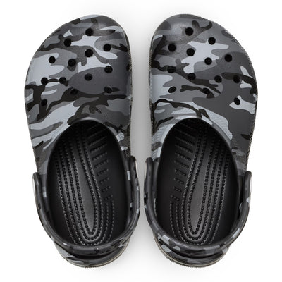 Crocs Kids' Classic Camouflage Clog - Black/Slate Grey 2