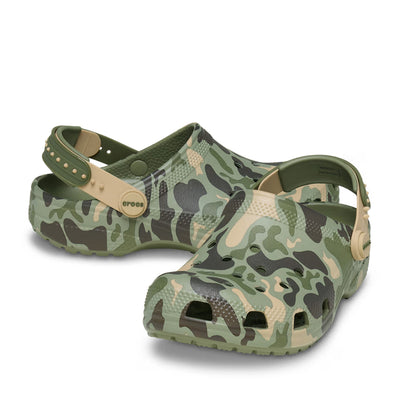Crocs Classic Snap Backstrap Camo Kids' Clogs
