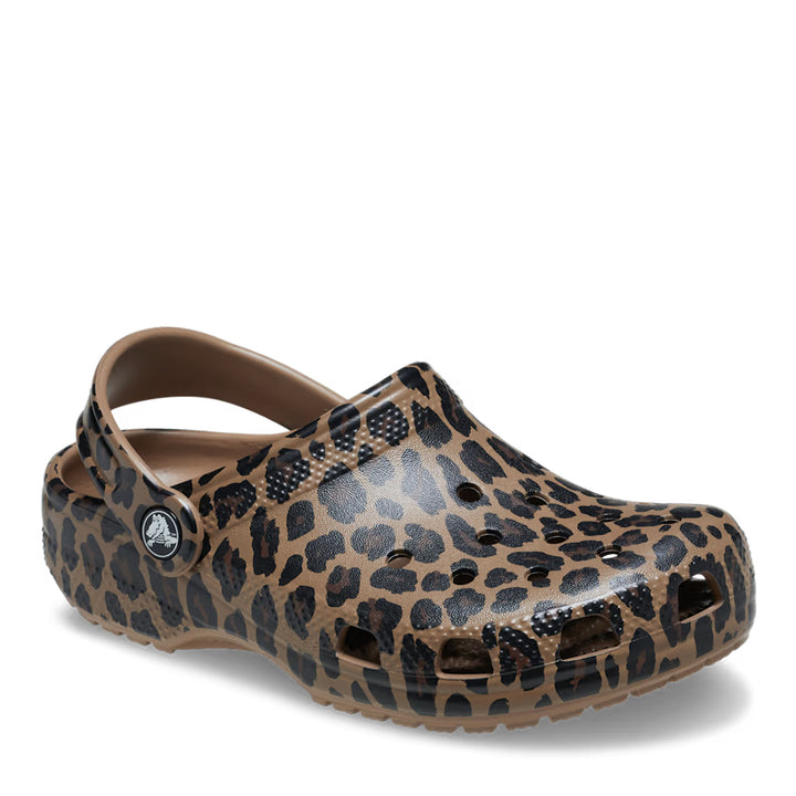 Crocs Kids Classic Animal Clog - Sepia/Leopard 4