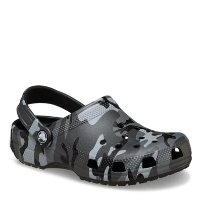 Crocs Kids' Classic Camouflage Clog - Black/Slate Grey 5